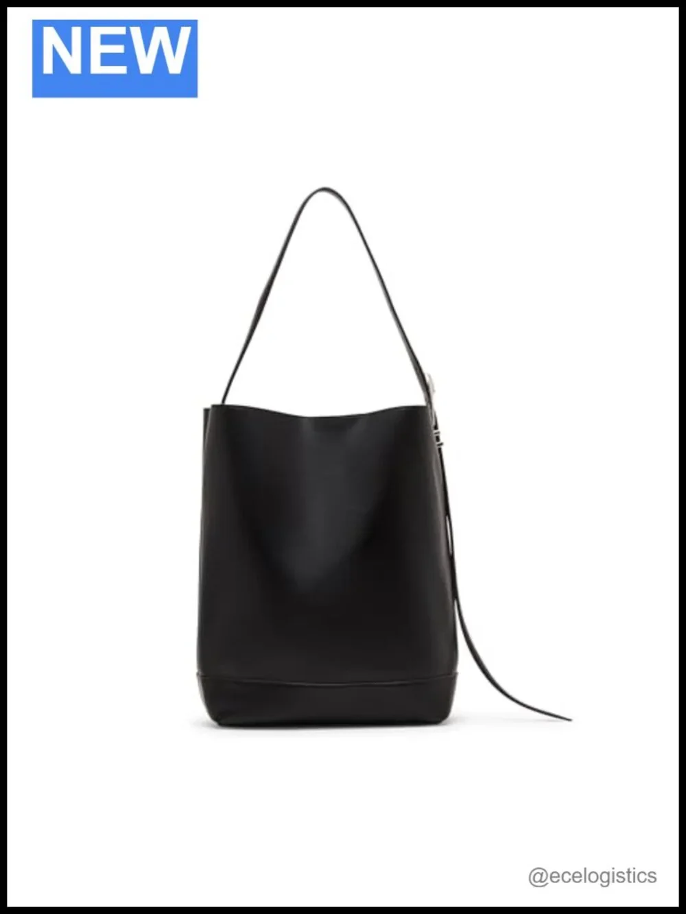 Faux Leather Bucket Hobo Bag with Magnetic Snap Closure